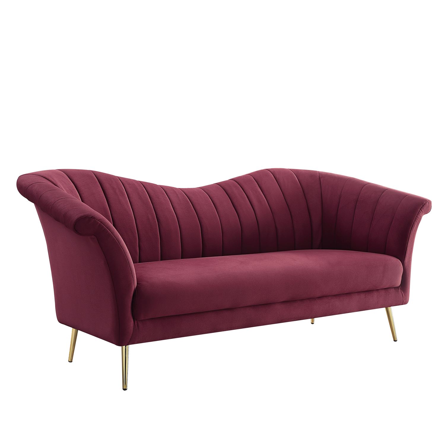 Taby Velvet Sofa - Red