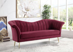 Taby Velvet Sofa - Red