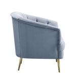 Dalvic Velvet Sofa - Light Grey