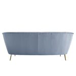 Dalvic Velvet Sofa - Light Grey