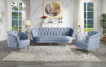Dalvic Velvet Sofa - Light Grey