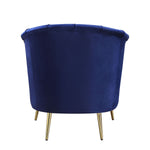 Bildud Velvet Arm Chair - Blue