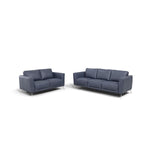 Goillet Italian Leather Sofa - Blue