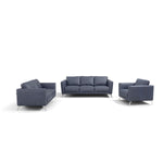 Goillet Italian Leather Sofa - Blue