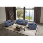 Goillet Italian Leather Sofa - Blue