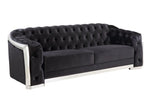 Katla Velvet Sofa - Black