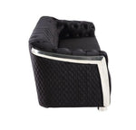 Katla Velvet Loveseat - Black