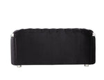 Katla Velvet Loveseat - Black