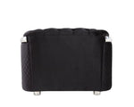 Katla Velvet Arm Chair - Black