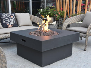Yak Loum Concrete Lava Stone Fire Pit (Modeno) â€“ Propane
