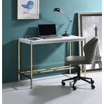 Loher Writing Desk with USB - White
