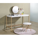 Loher Writing Desk with USB - White