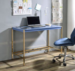Loher Writing Desk with USB - Navy Blue