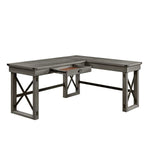 Eichstatt L-Shaped Desk with Lift Top - Grey Oak