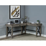 Eichstatt L-Shaped Desk with Lift Top - Grey Oak