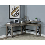 Eichstatt L-Shaped Desk with Lift Top - Grey Oak