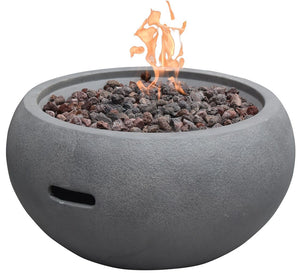 Kyushu Concrete Lava Stone Fire Pit (Modeno) â€“ Propane