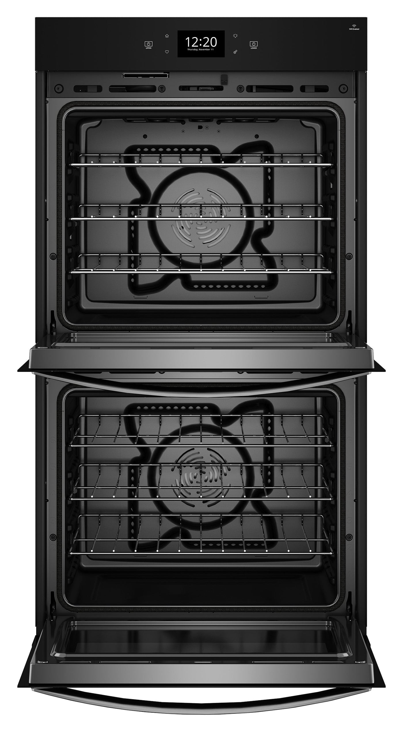 Whirlpool Fingerprint Resistant Stainless Steel Double Wall Oven (8.60 Cu Ft) - WOED7027PZ