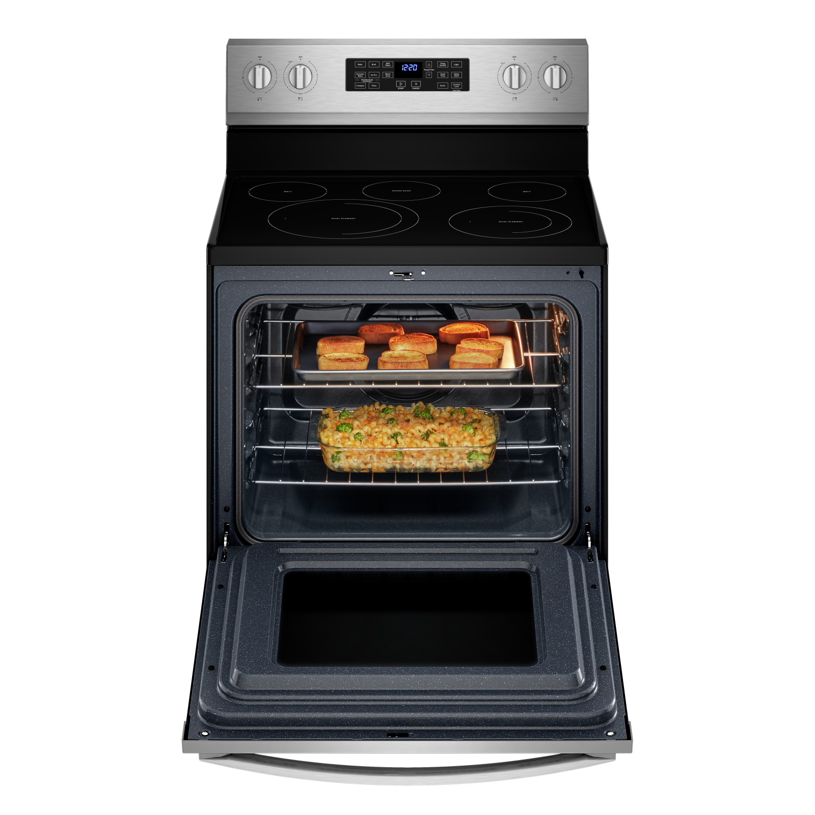Whirlpool Fingerprint Resistant Stainless Steel 30" 5-in-1 Range with AirFry (5.3 Cu Ft) - YWFE550S0LZ