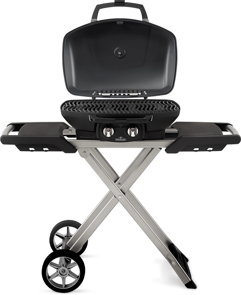 Napoleon TravelQ 285X Portable Propane Gas Grill and Scissor Cart with Griddle - TQ285X-RD-1-A