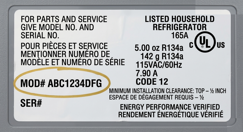 Sample VSN label