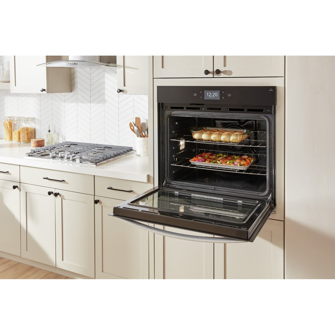 Whirlpool Fingerprint Resistant Stainless Steel Smart Wall Oven with Air Fry (5.00 Cu Ft) - WOES7030PZ