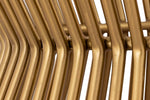 Rossio Pedestal Glass Coffee Table - Satin Gold