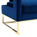 Ameshoff Velvet Accent Chair - Navy