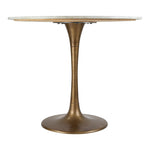 Butik Marble Round Dining Table - White/Gold
