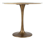 Butik Marble Round Dining Table - White/Gold