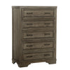 Foundry 5 Drawer Chest - Brushed Pewter
