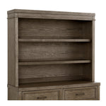 Foundry Hutch Bookcase - Brushed Pewter