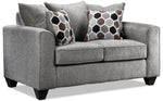 Elio Sofa, Loveseat and Chair Set - Platinum