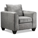Elio Sofa, Loveseat and Chair Set - Platinum