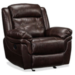 Cooper Leather Recliner - Brown