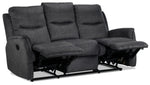 Grayson Reclining Sofa and Recliner Set - Charcoal