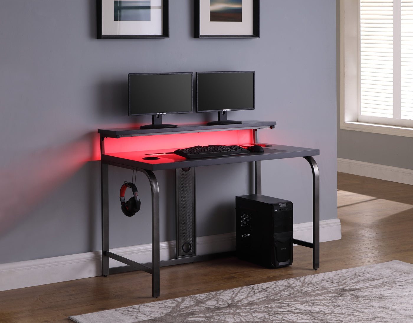 Zander Gaming Computer Desk - Grey