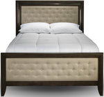 Aberdeen Upholstered Queen Bed - Barista Oak & Cream