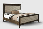 Aberdeen Upholstered Queen Bed - Barista Oak & Cream