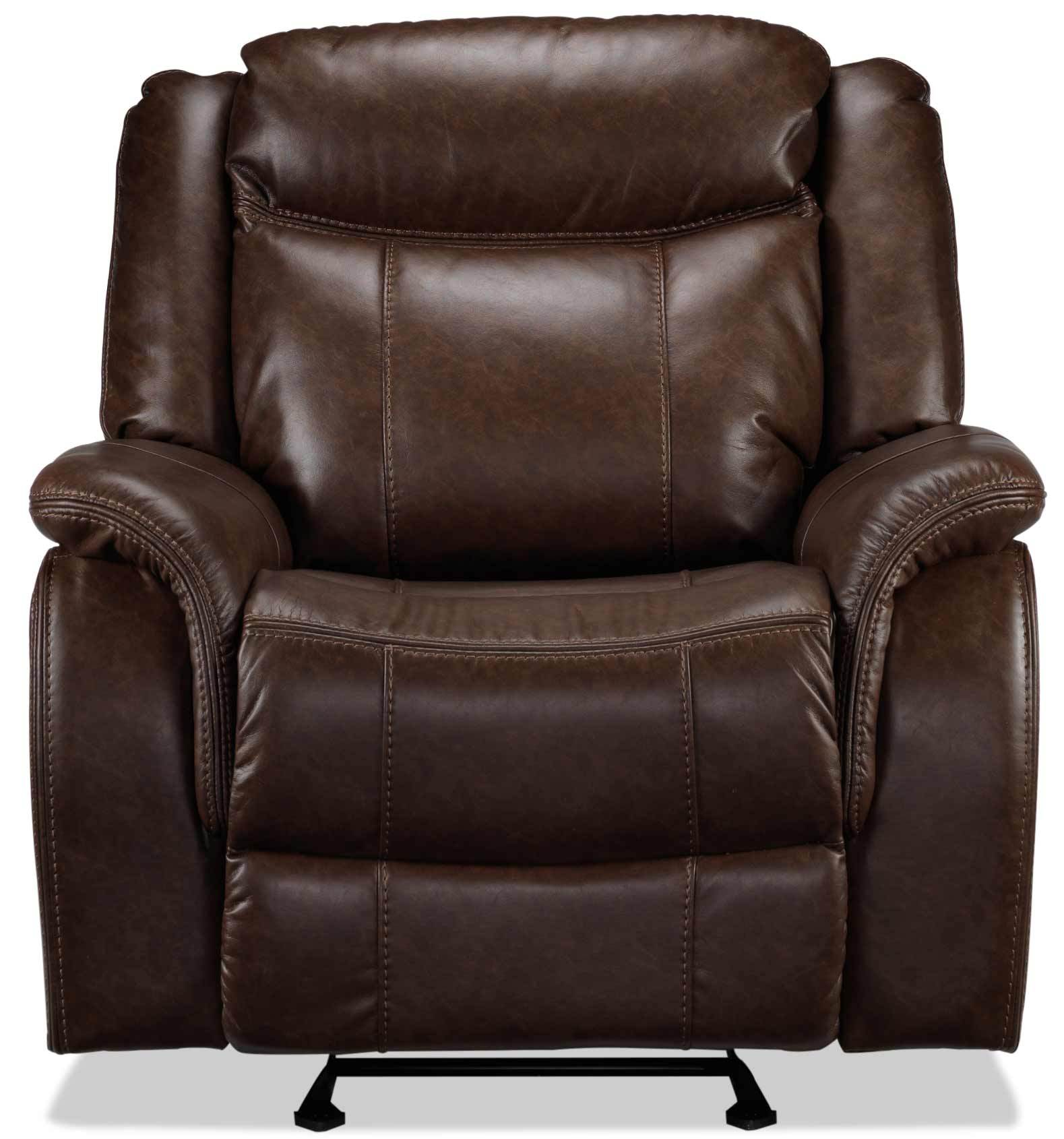 Scorpio Reclining Sofa, Reclining Loveseat and Glider Recliner - Whiskey Brown