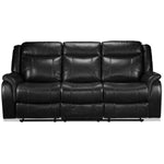 Scorpio Reclining Sofa with Drop Tray - Black