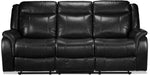 Scorpio Reclining Sofa and Reclining Loveseat - Black