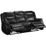 Scorpio Reclining Sofa with Drop Tray - Black