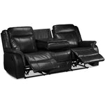 Scorpio Reclining Sofa with Drop Tray - Black