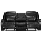 Scorpio Reclining Sofa with Drop Tray - Black