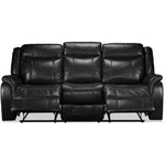Scorpio Reclining Sofa with Drop Tray - Black