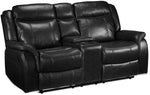 Scorpio Reclining Sofa, Reclining Loveseat and Glider Recliner - Black