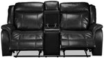 Scorpio Reclining Sofa and Reclining Loveseat - Black