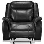 Scorpio Reclining Sofa and Glider - Black