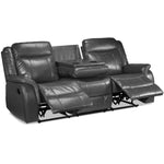 Scorpio Reclining Sofa with Drop Tray - Grey